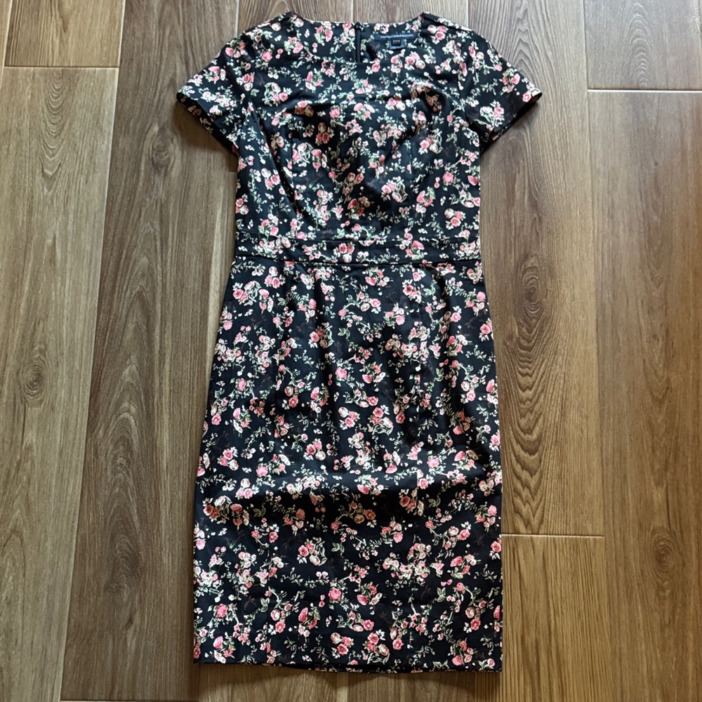 NWOT French Connection Floral Black Dress